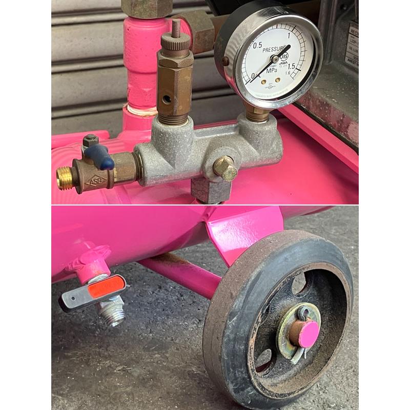 整備済】アネスト岩田 1.5kW 2馬力 給油式レシプロコンプレッサー IC