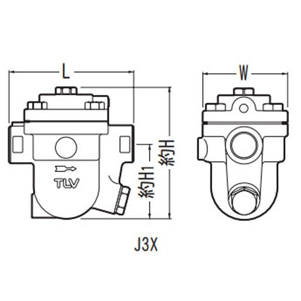 【未使用】TLV 装置用フリーフロート・スチームトラップ J3X-5/A 水平配管用 呼径20 ※No.3※ 104108 : 無限堂ヤフー ...