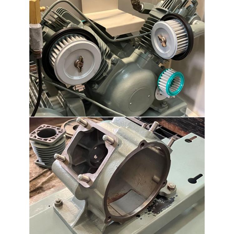 分解整備済】HITACHI/日立 2.2kW 3馬力 オイルフリーパッケージ