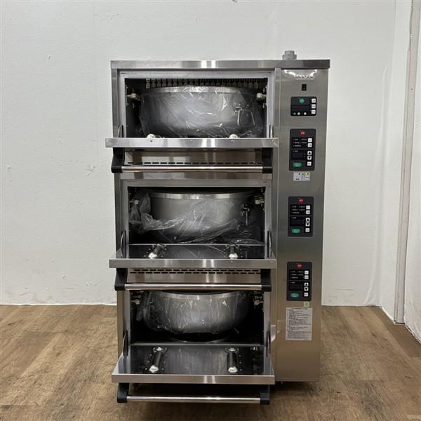 タニコー ガス立体炊飯器 TGRC-A3DT 中古 1ヶ月保証 2017年製 単相100V 都市ガス 幅785x奥行702mm 厨房【無限堂大阪店】の画像