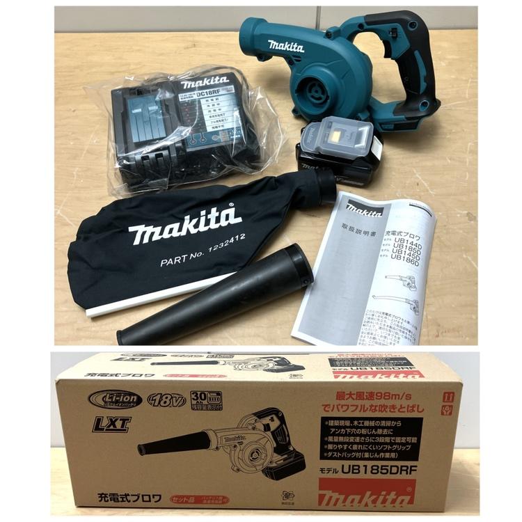 未使用】Makita/マキタ UB185DRF 充電式ブロワ 18V3Ah バッテリ・充電