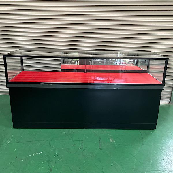 引取限定・大阪吹田】日本アルミ ガラスショーケース 幅1800mm 店舗用