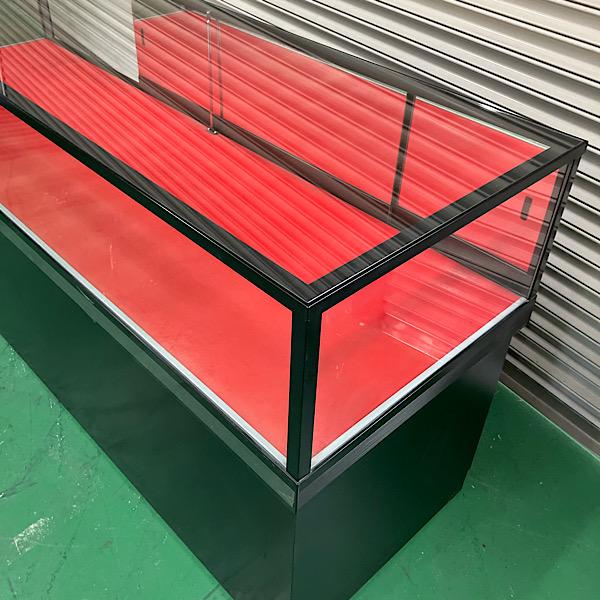 引取限定・大阪吹田】日本アルミ ガラスショーケース 幅1800mm 店舗用