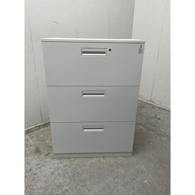 □中古品□ コクヨ 3段ラテラル書庫 エディアシリーズ BWU-L3A58SAWN