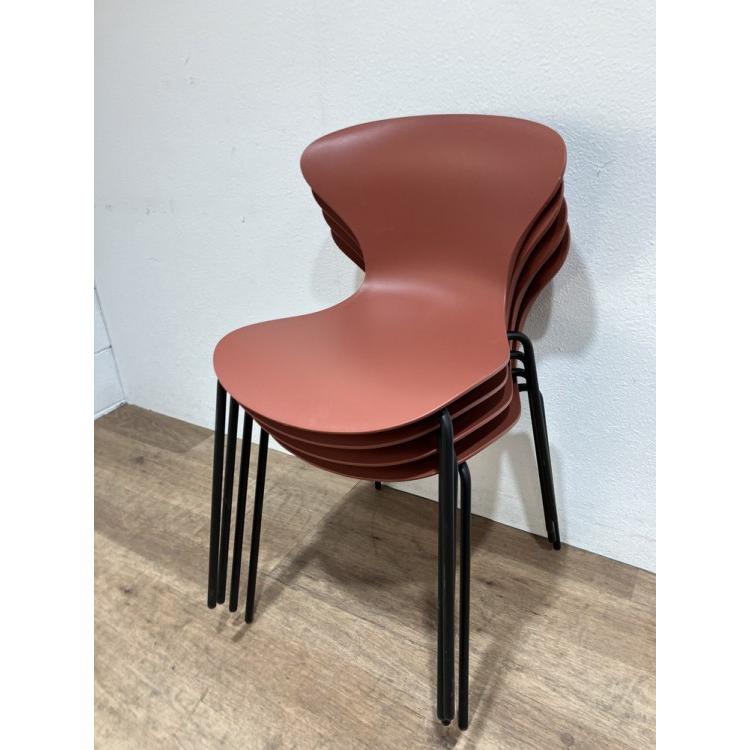 □中古品□ ADAL スタッキングチェア4脚セット M8017-10REC ※小キズ有 