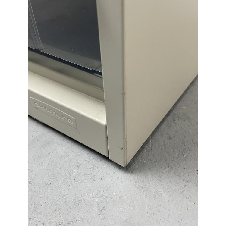 オカムラ レターケース A4サイズ (浅11段・深6段) 幅800×奥行450×高さ1190mm スチール書庫 プラスチックキャビネット  (中古品)_5