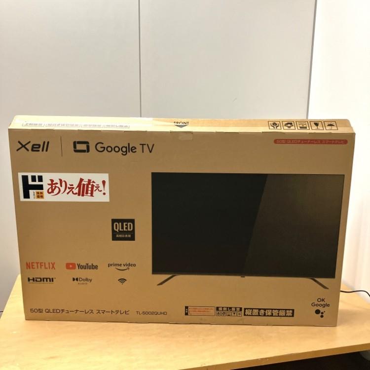 中古※電源ケーブル欠品※】 TL-5002QUHD GoogleTV搭載 50v型4K対応 QLED 