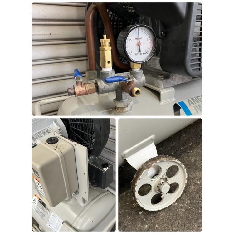 分解整備済み】アネスト岩田 2.2kW 3馬力 給油式レシプロ