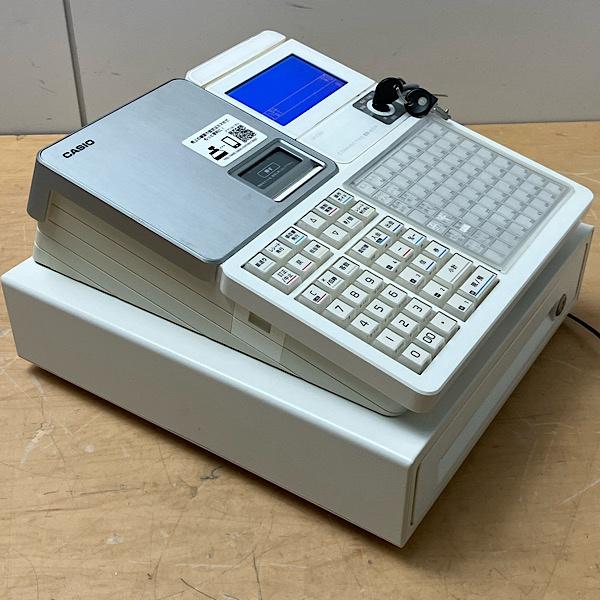 CASIO SR-C550-45WEワンタッチメニュー72種類レジスターホワイト 中古】CASIO/カシオ 電子レジスター SR-C550-4SWE ホワイト 鍵6本