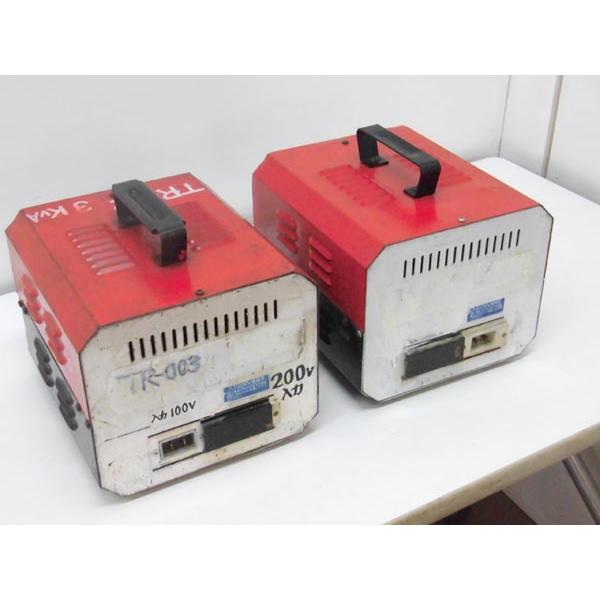 中古 shindaiwa／新ダイワ 電圧変換器 2台セット 降圧昇圧兼用 3.3kVA 