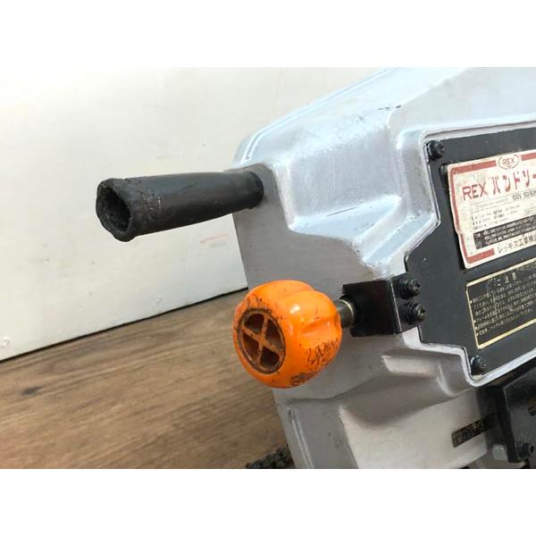 鹿児島発　REX　バンドソー185　100V 再塗装品 REX/レッキス チェーンバイス式 ロータリーバンドソー 185型