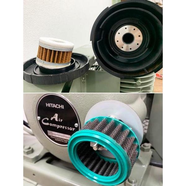 日立（HITACHI） 1.5kW 2馬力 オイルフリーレシプロコンプレッサー 1.5