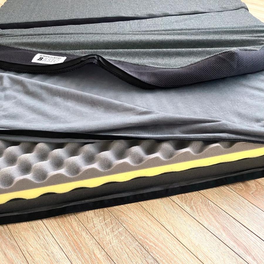 高反発 体圧分散 マットレス 9cm 中反発 三つ折り 折りたたみ 腰痛 セミダブル 三つ折りマットレス 折りたたみマットレス 敷布団_14