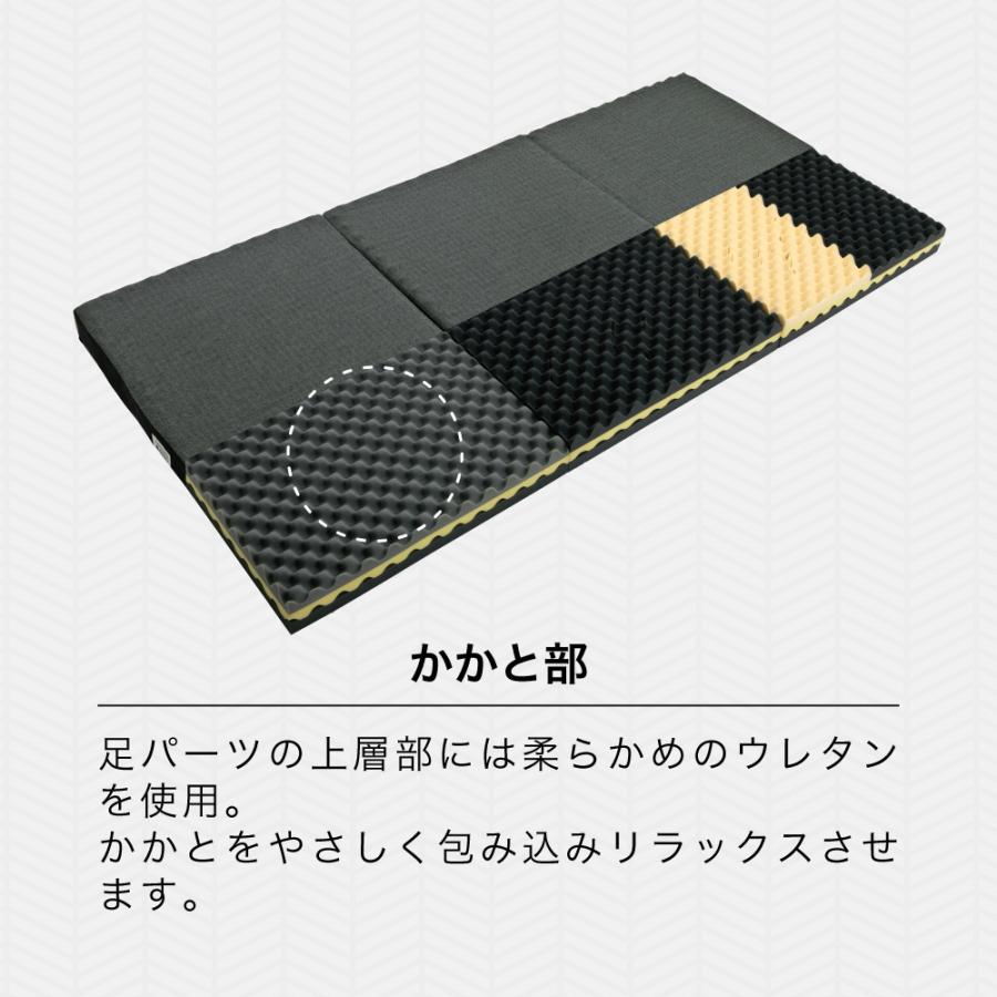 高反発 体圧分散 マットレス 9cm 中反発 三つ折り 折りたたみ 腰痛 セミダブル 三つ折りマットレス 折りたたみマットレス 敷布団_8
