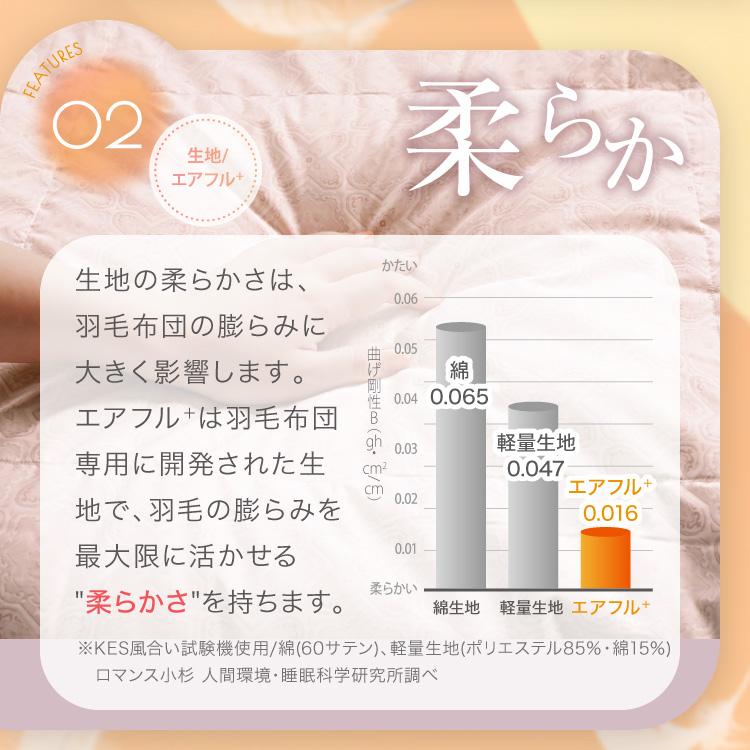 ロマンス小杉 羽毛布団 洗える シングル ムラードホワイトダウン93