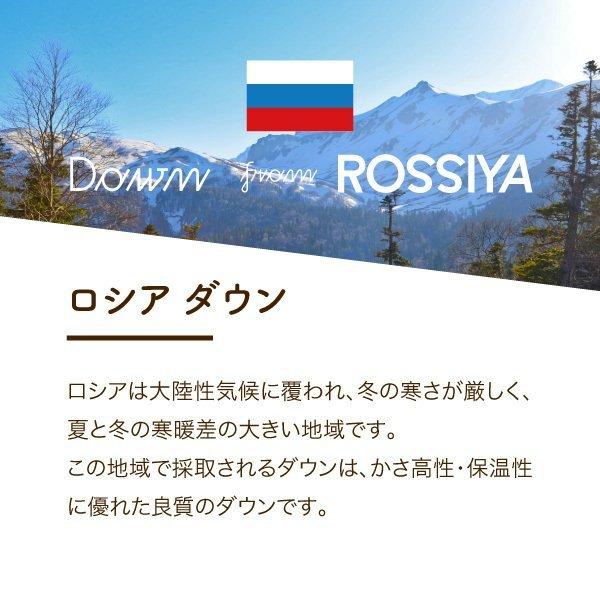 ロマンス小杉 羽毛布団 ダブル 冬 ロシアシルバーグース93％ 吸湿発熱