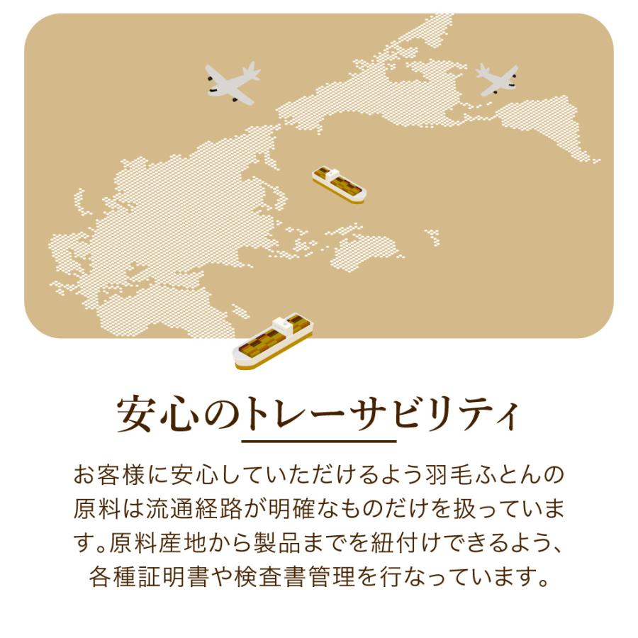 ロマンス小杉 2枚合わせ羽毛布団 ダブル 冬 ポーランドマザーホワイト