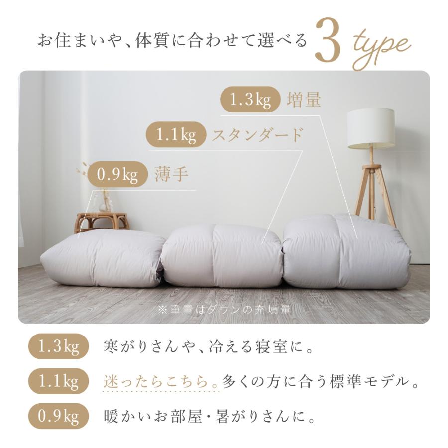 ロマンス小杉 羽毛布団 増量 洗える シングル ダウン93% 日本製 DP400