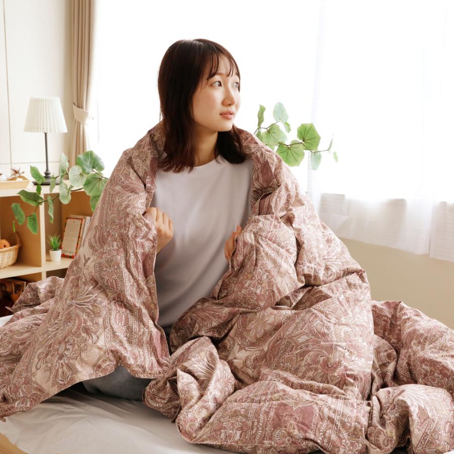 ロマンス小杉 羽毛肌掛け布団 セミダブル マザーグース ダウン93% 増量