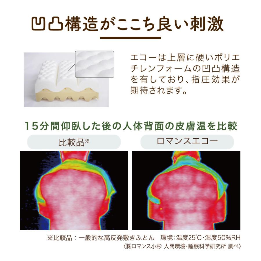 ロマンス小杉 ロマンス小杉公式 ロマンスエコー ダブル 四つ折り 硬め