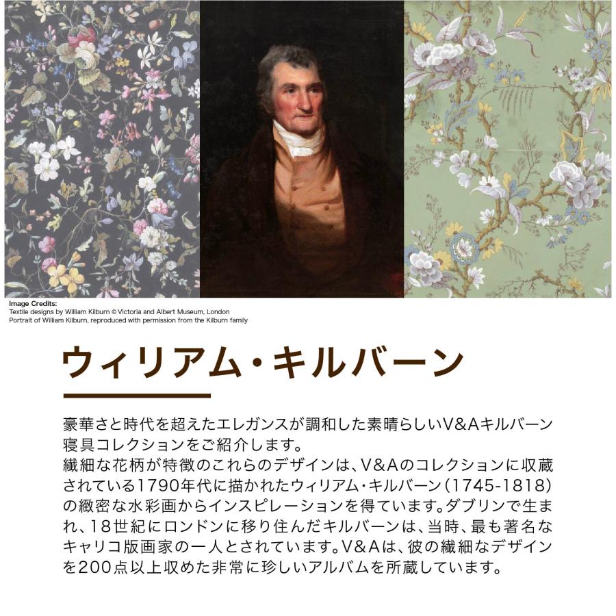ロマンス小杉 V&A ウィリアムキルバーン 肌掛けふとん パイル糸綿100