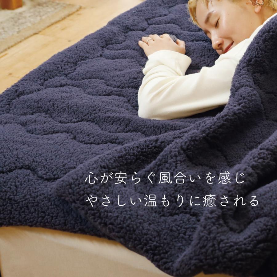 ロマンス小杉 敷きパッド クイーン 冬 リバーシブル ベッドパッド