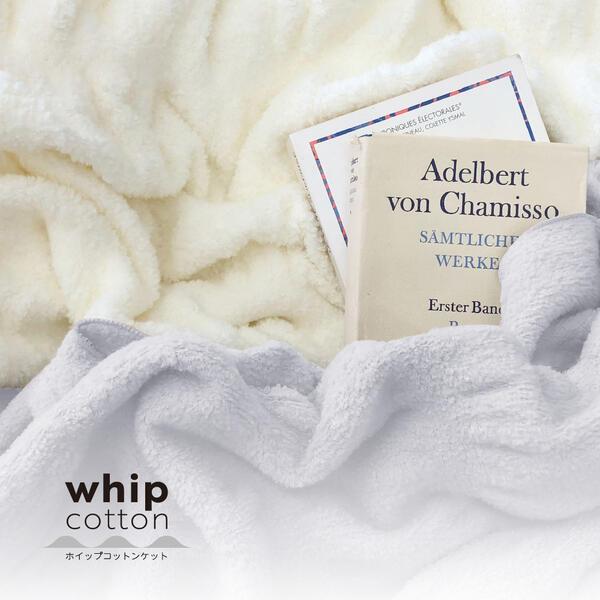 新品☆ イヴドローム コットンブランケット 綿毛布 ハーフケット 白