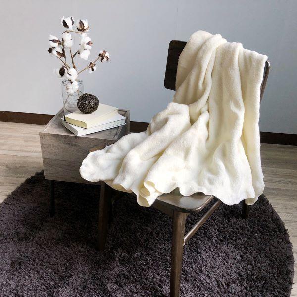 新品★ イヴドローム　コットンブランケット　綿毛布　ハーフケット　白 Yves Delorme Cotton Blanket 綿毛布 - Yves Delorme Luxury