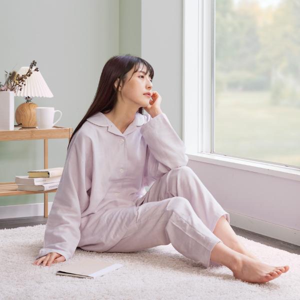 ロマンス小杉 パジャマ ガーゼ レディース 綿100% ガーゼ 前開き 上下