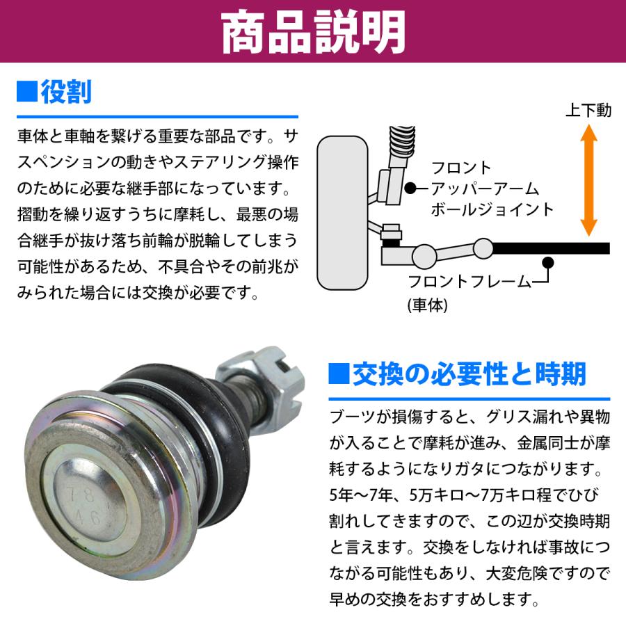 2個 左右セット フロント アッパーアーム ボールジョイント クレスタ