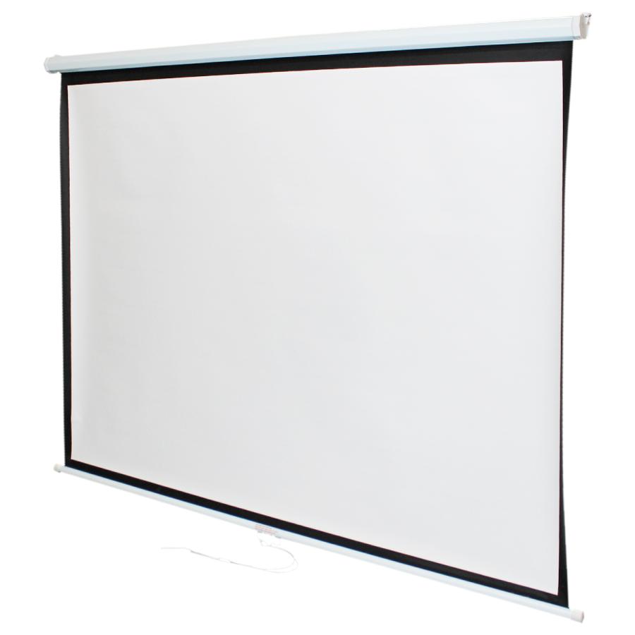 高画質 100インチ 100型 4:3 手動 巻き 吊り下げ式 プロジェクター