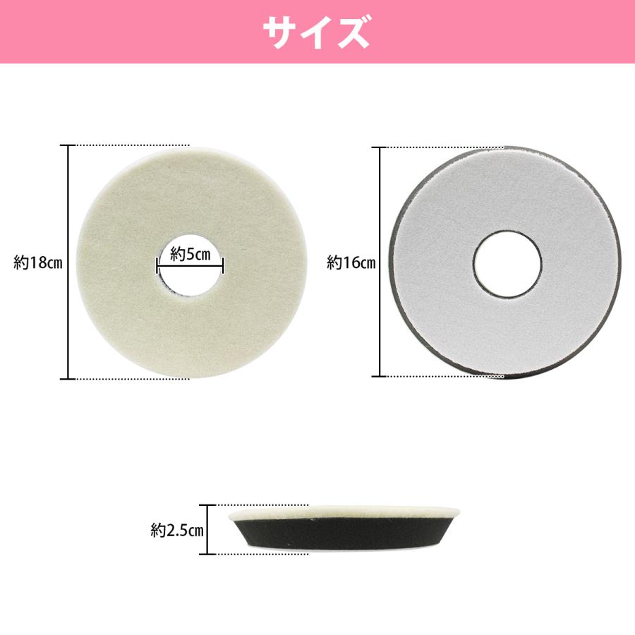 【細目/Φ180 】テーパーウールバフ ポリッシャー 180mm 研磨用 洗車キズ 水垢 艶出し 塗装 仕上げ ペーパー目消し｜a-next-shop｜04