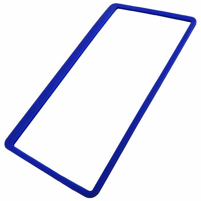 汎用 シリコン ナンバー フレーム 青 ブルー ライセンス  