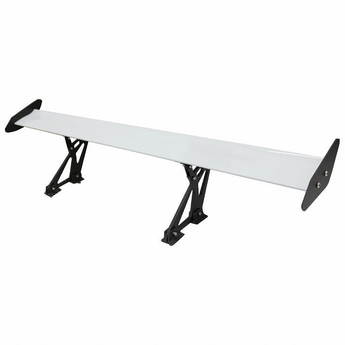 幅135cm』汎用 GTウイング アルミ製 ダブル ホワイト ステー付 角度