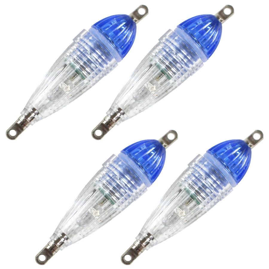 大流行中 集魚灯 単色セット ブルー4本セット 夜釣り イカ釣りの必需品 水中ライト 6cm いか釣り アオリイカ コウイカ 水中 Led ライト Quran Unv Edu Sd