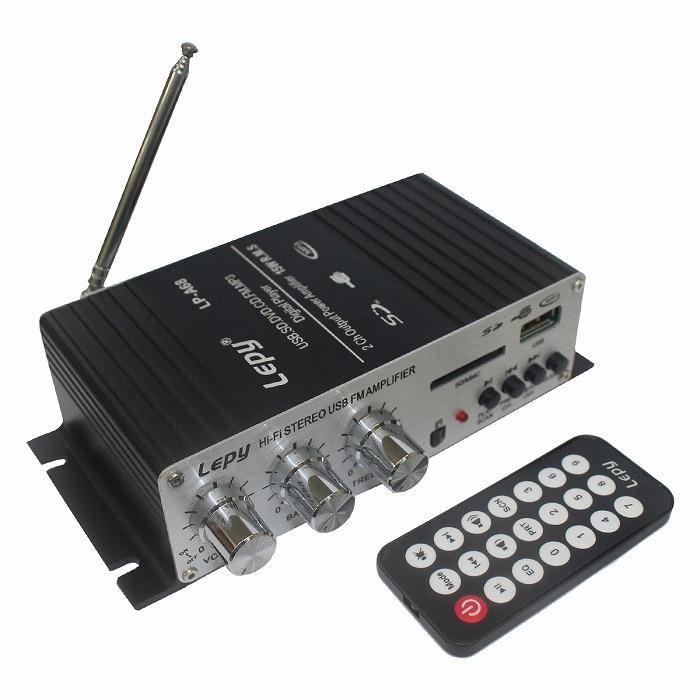 ステレオ アンプ オーディオ リモコン付 LEPY製 Hi-Fi 多機能 SDカード
