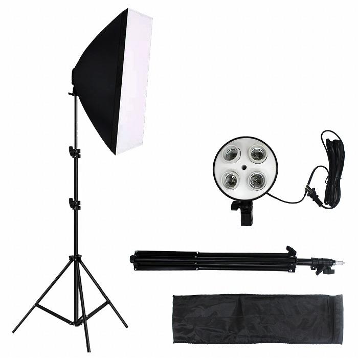 【新品未使用品】ソフトボックス　LED撮影用ライト 写真撮影 50×70㎝ Amazon | Mesuvida 写真撮影ソフトボックス 50x70cm 照明キット 3000K