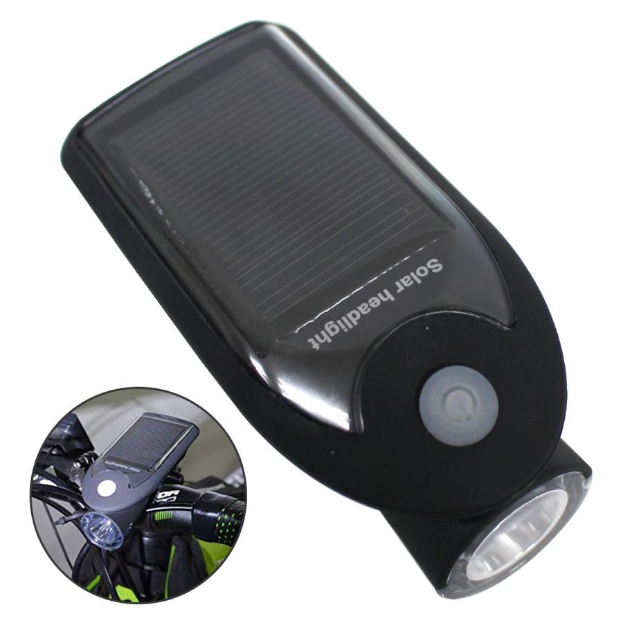 訳アリ商品】自転車用 LEDライト 4点灯モード搭載 ソーラー＆USB 防水