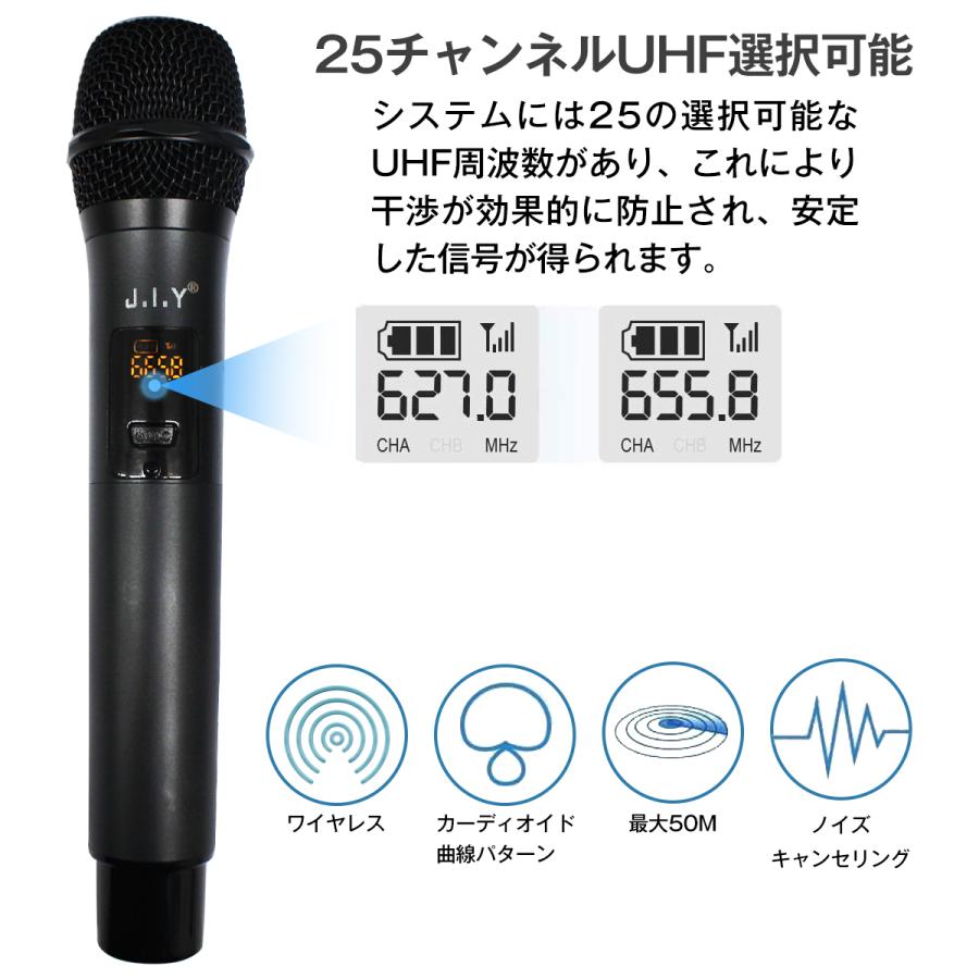 ワイヤレスマイク ハンドマイク 無線 コードレス プロフェッショナル