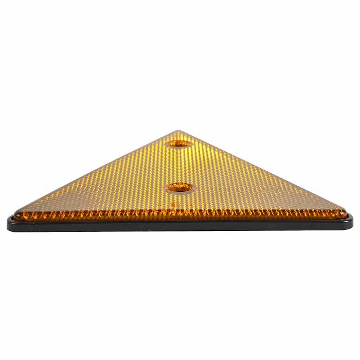2枚 15cm トレーラー トラック 三角 リフレクター 反射板 オレンジ/橙