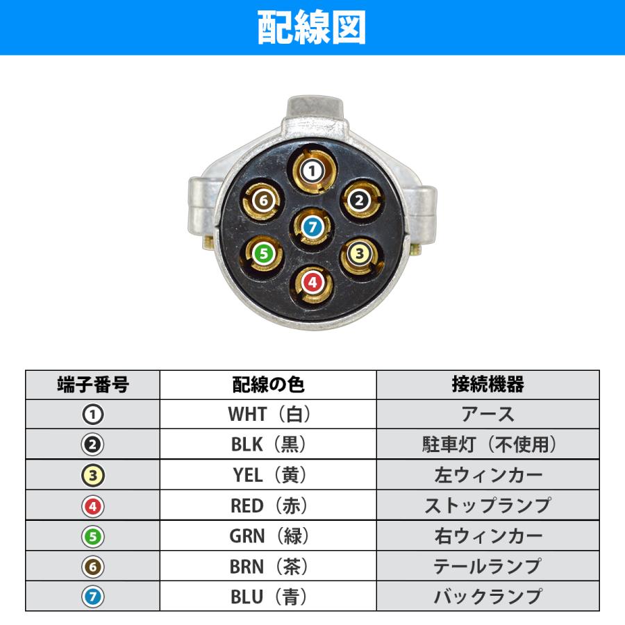 トレーラー側』トレーラー 7極 配線カプラー ヒッチ コネクター