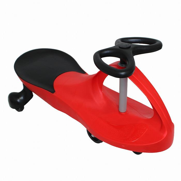 電源不要！キッズ用 スイングカー エコカー 乗り物 おもちゃ レッド 赤
