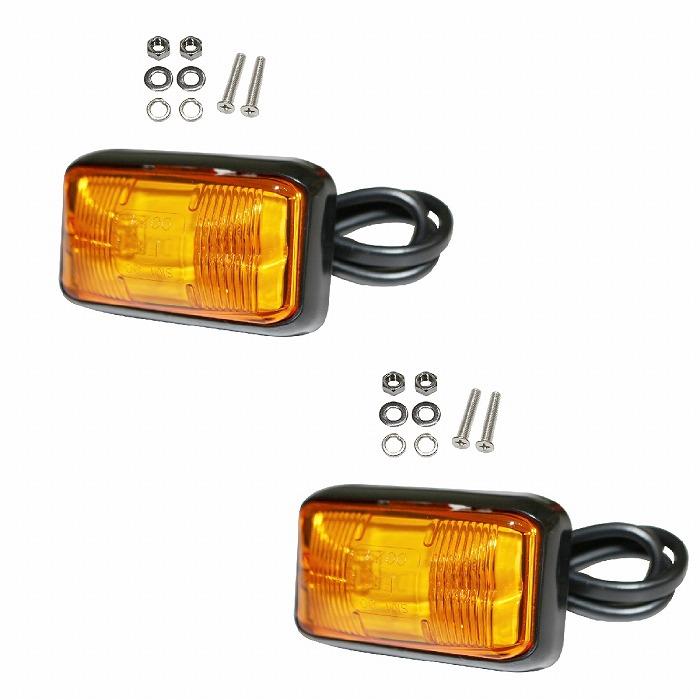 送料220円】左右 2個 セット 汎用 LED サイド マーカー ランプ