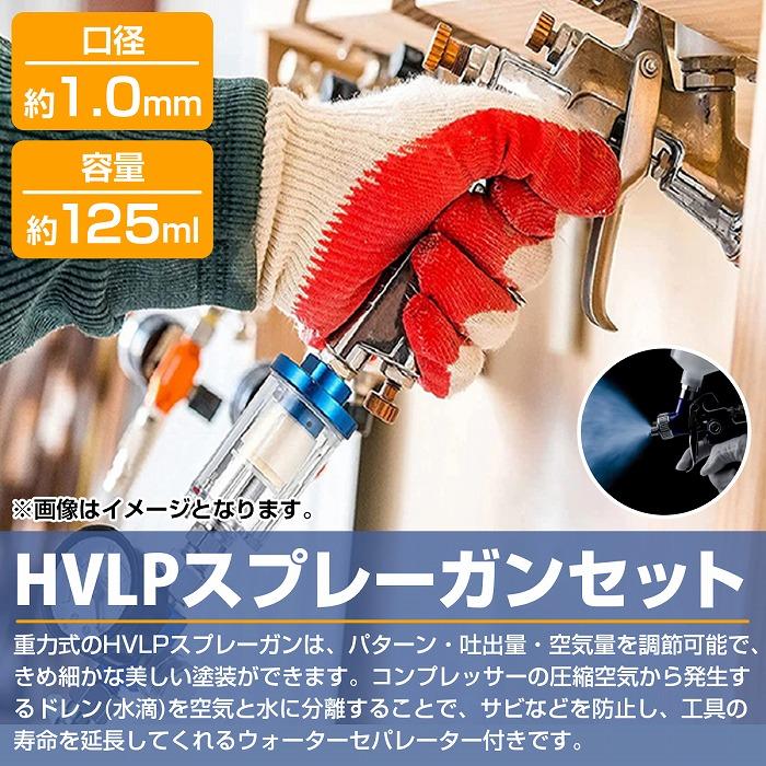 ウォーターセパレーター付』HVLP重力式スプレーガン 125cc 125ml 口径