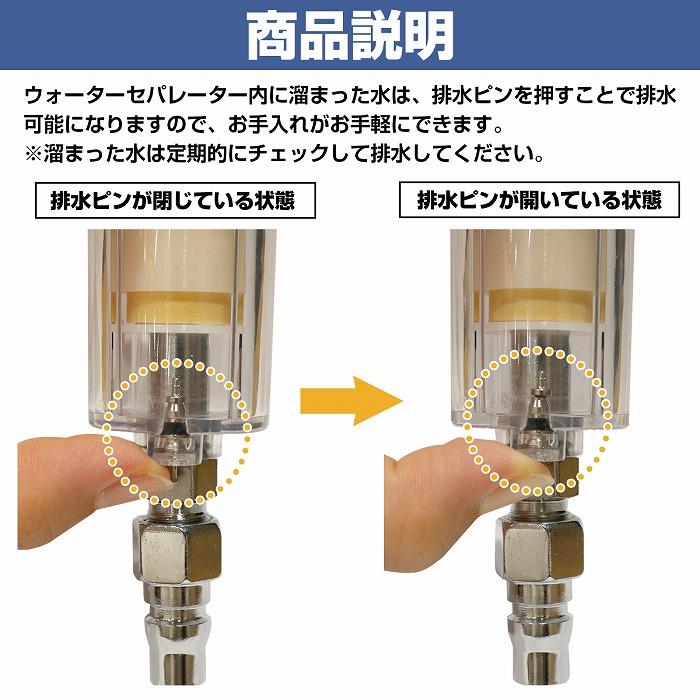 ウォーターセパレーター付』HVLP重力式スプレーガン 125cc 125ml 口径