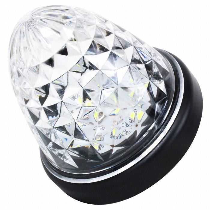 送料480円】『1個 24V』『青/ブルー』16発 LED サイドマーカー 山型 