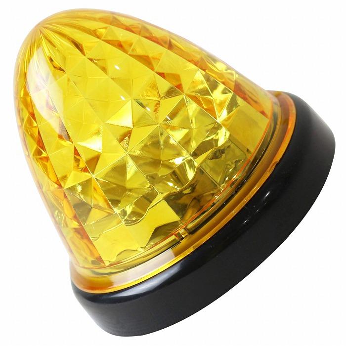 送料480円】『1個 24V』『黄色/イエロー』16 LED サイドマーカー 山型