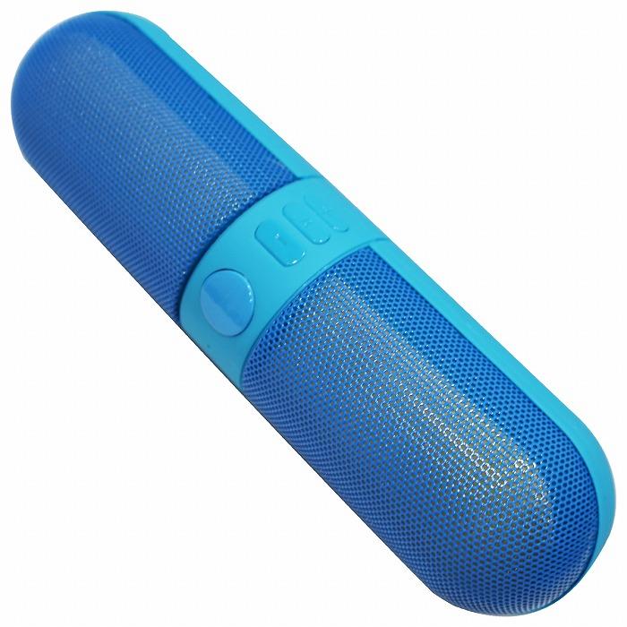 Bluetooth対応 ワイヤレス スピーカー USB充電 ブルー/青 無線 スマホ
