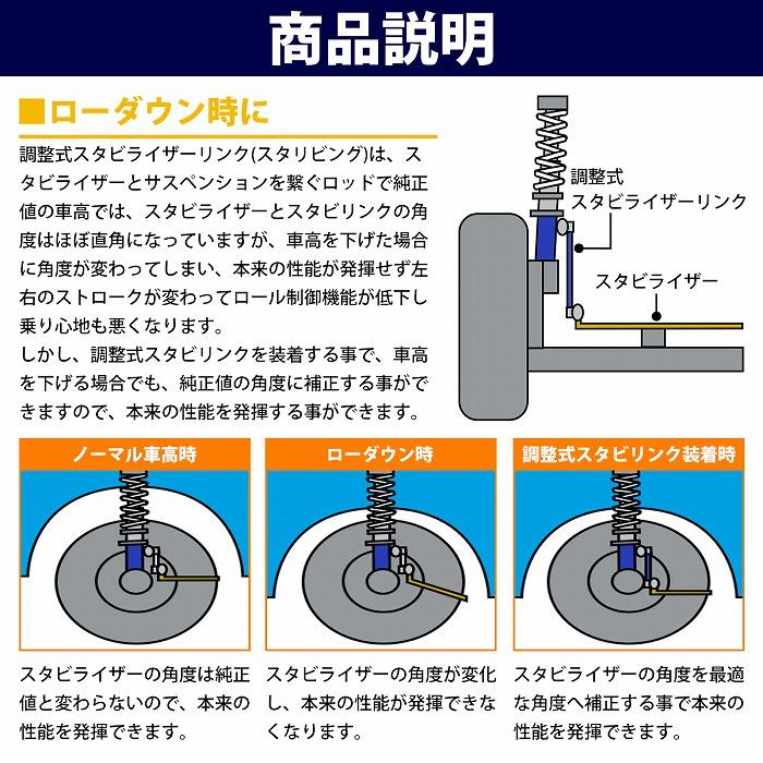 ロードスター ND5RC NCEC フロント 調整式 スタビライザーリンク 左右