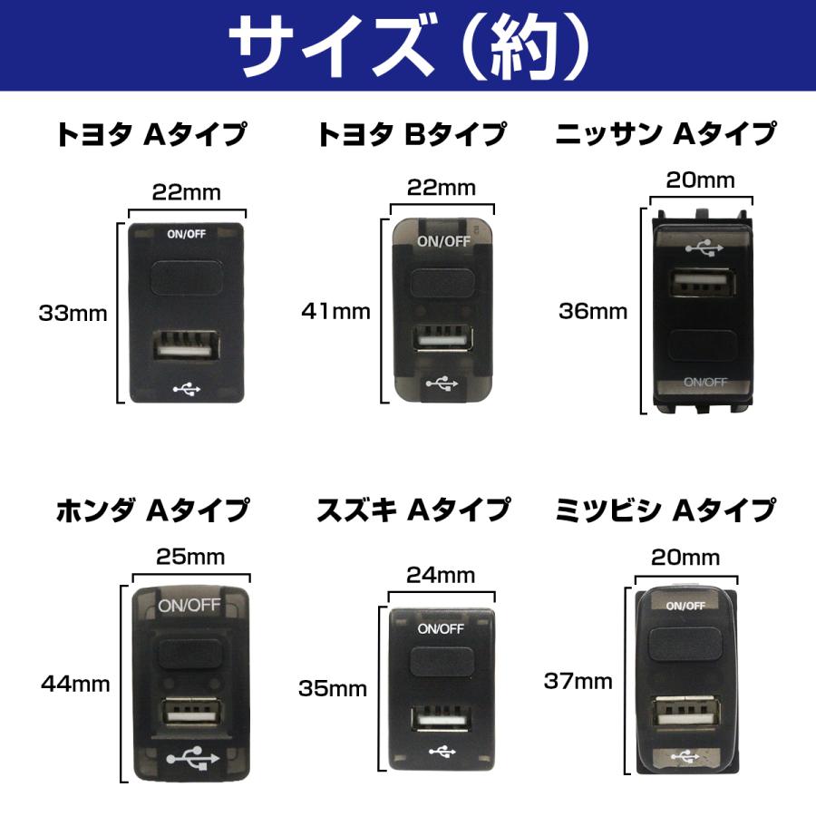 ホンダAタイプ】 N BOX JF1 JF2 H23.12〜現在 USB1ポート+ON/OFF